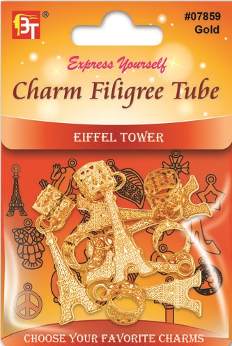 BRAID JEWELRY CHARMS-EIFFEL TOWER - GOLD 